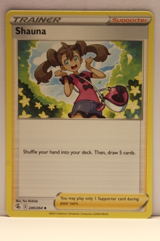 Shauna (Sannah) | 240/264 | Schwert & Schild | Fusionsangriff | Englisch | Uncommon | Non-Holo | Pokémon